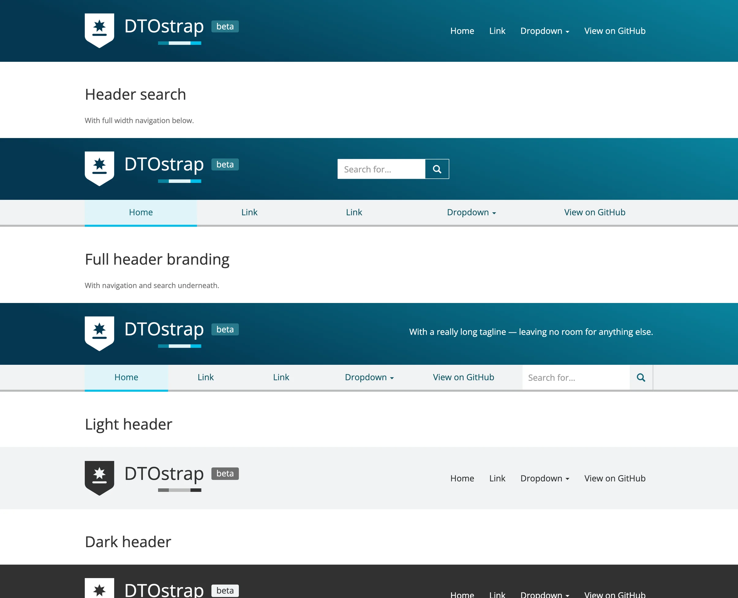 Screenshot of fribibb.github.io/DTOstrap
