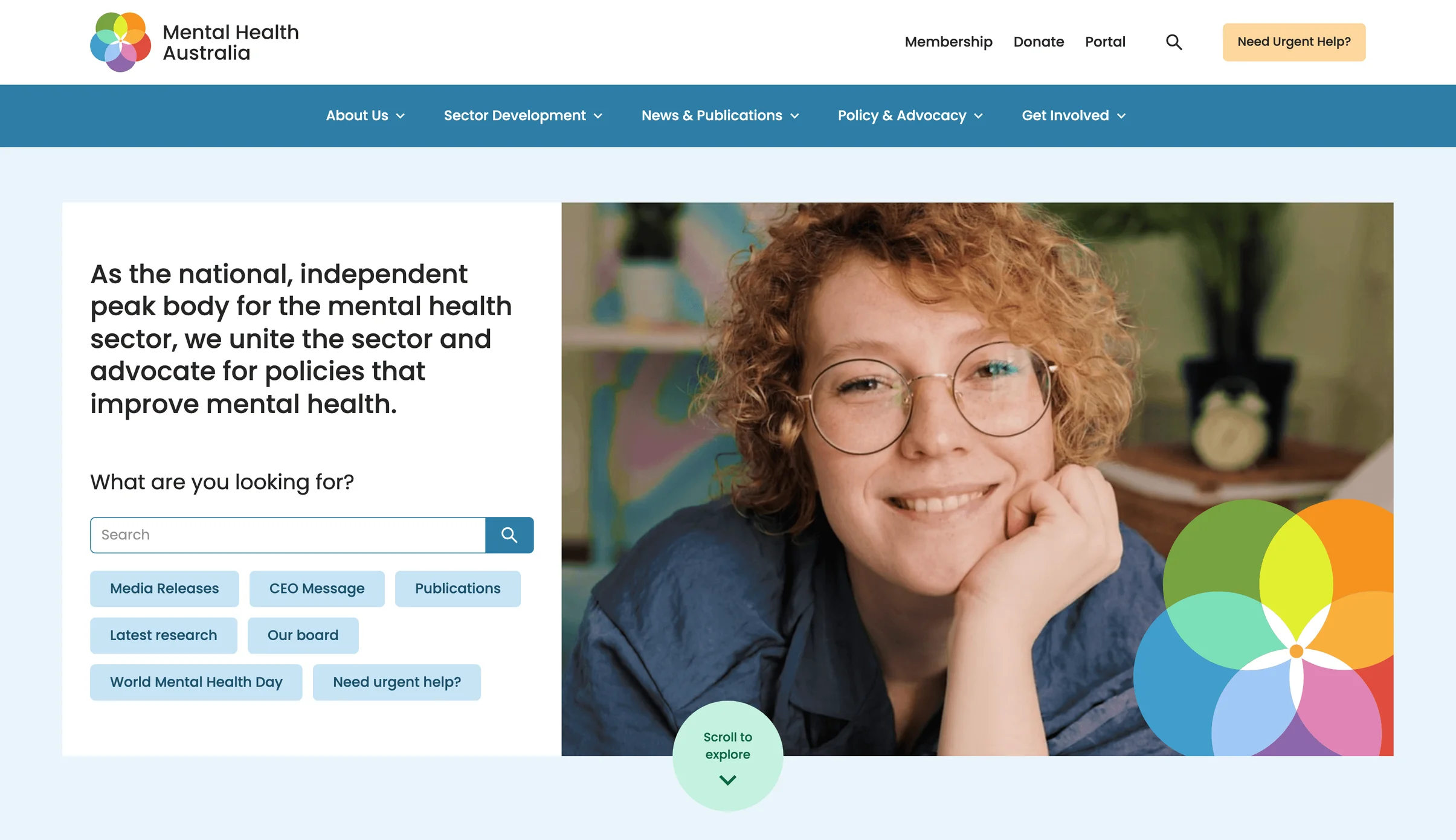 Mental Health Australia homepage screenshot