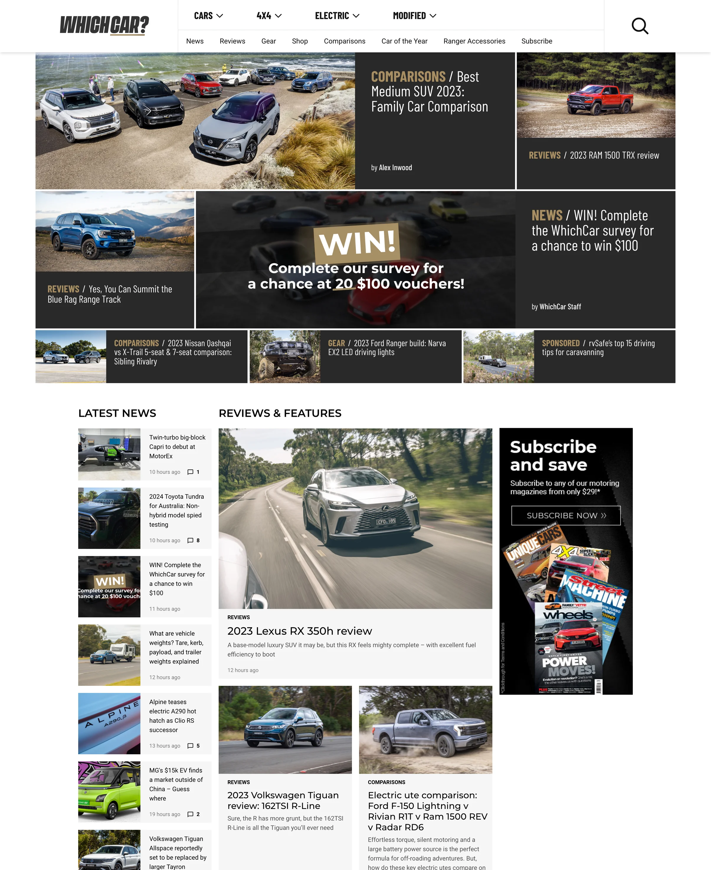 Screenshot of whichcar.com.au